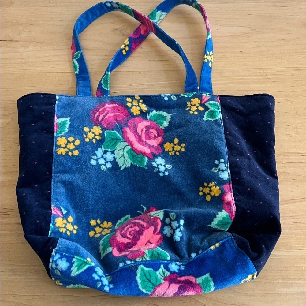 Matilda Jane Vibrant Blue and Pink Floral Tote